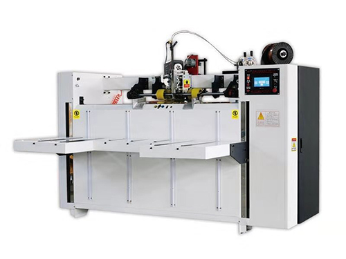 Semi automatic high speed stitcher carton machine single piece type