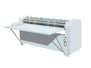 Corrugated paperboard slicing and pressing machine